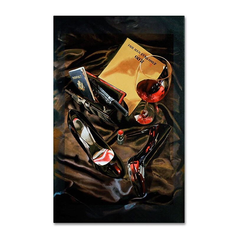 Trademark Fine Art 'Her Eyes Only' 16" x 24" Canvas Art image 1