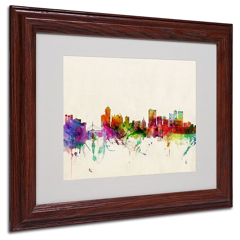 Trademark Fine Art 'Winnipeg, Canada' 11" x 14" Wood Frame Art image 1