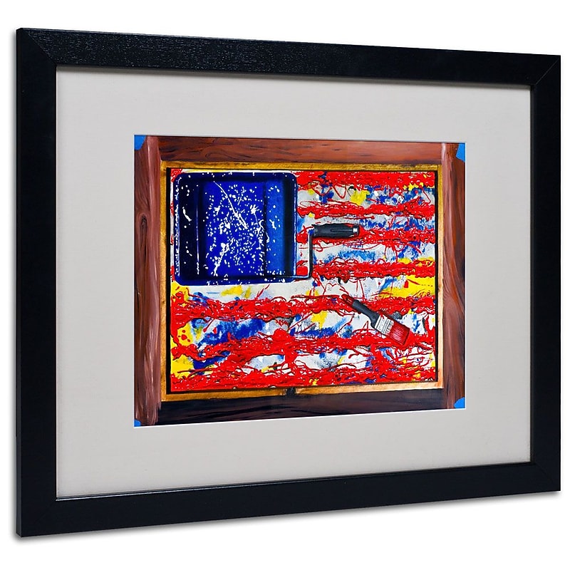 Trademark Fine Art 'American Paint' 16" x 20" Black Frame Art image 1