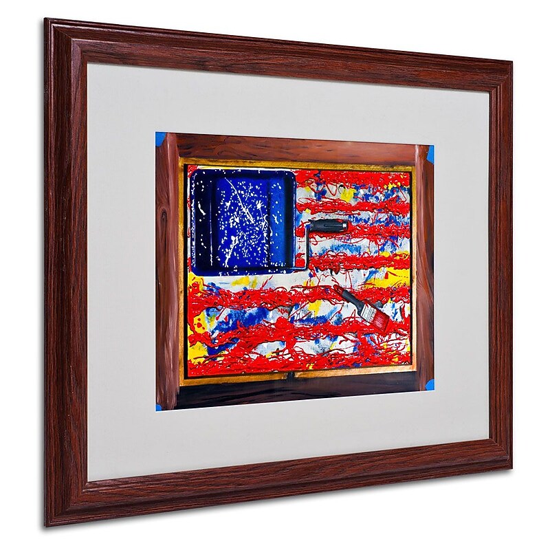 Trademark Fine Art 'American Paint' 16" x 20" Wood Frame Art image 1