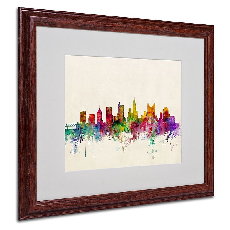 Trademark Fine Art 'Columbus, Ohio' 16" x 20" Wood Frame Art image 1