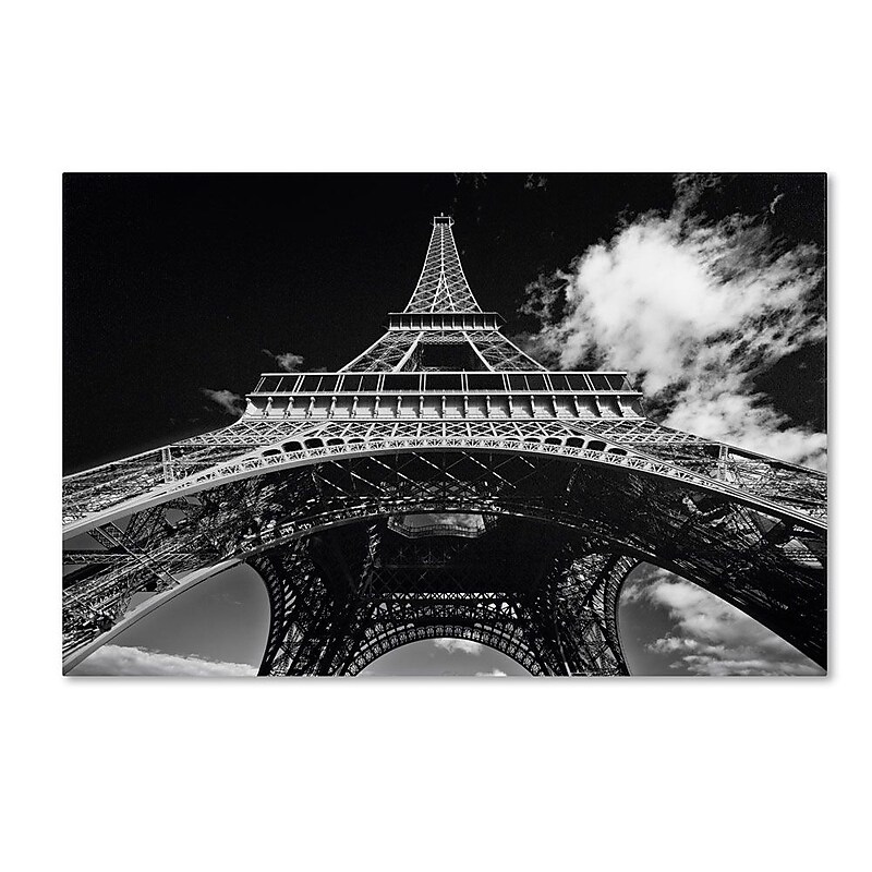 Trademark Fine Art 'Paris Eiffel Tower 1' 30" x 47" Canvas Art image 1
