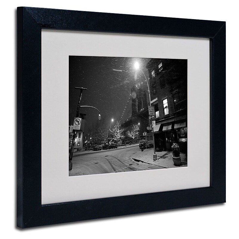 Trademark Fine Art 'Pete's by the Bridge' 11" x 14" Black Frame Art image 1