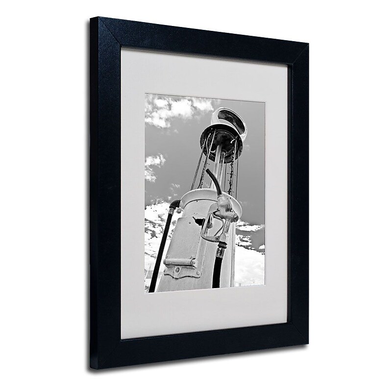 Trademark Fine Art 'Gas Pump' 11" x 14" Black Frame Art image 1