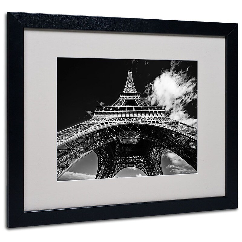 Trademark Fine Art 'Paris Eiffel Tower 1' 16" x 20" Black Frame Art image 1