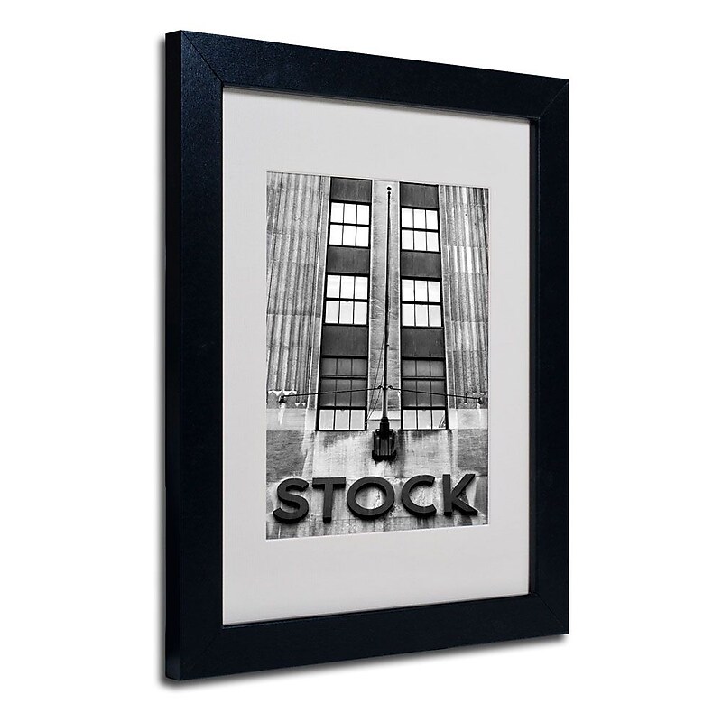 Trademark Fine Art Wall Street STOCK' 11" x 14" Black Frame Art image 1