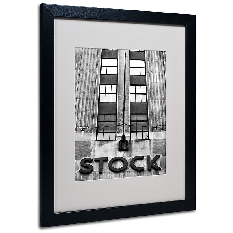 Trademark Fine Art Wall Street STOCK' 16" x 20" Black Frame Art image 1
