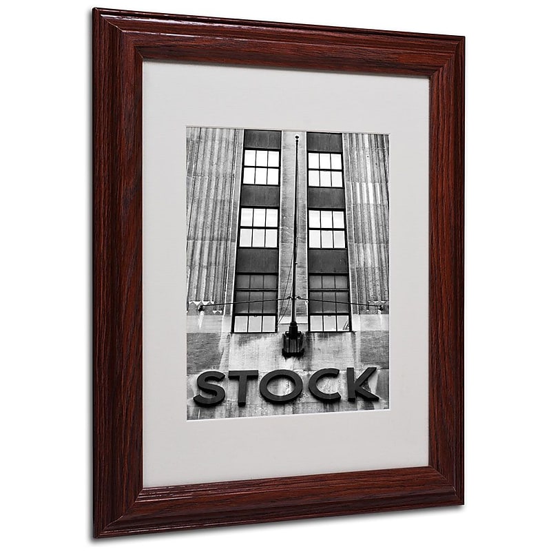Trademark Fine Art Wall Street STOCK' 11" x 14" Wood Frame Art image 1