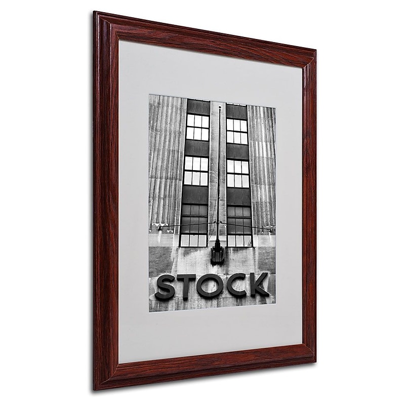 Trademark Fine Art Wall Street STOCK' 16" x 20" Wood Frame Art image 1