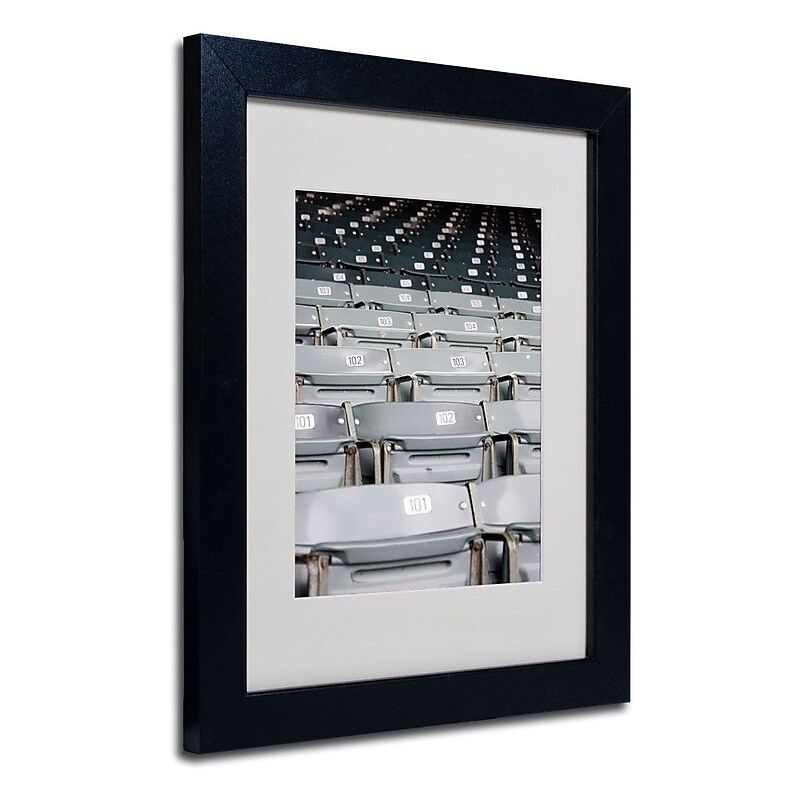 Trademark Fine Art 'Wrigley Chicago' 11" x 14" Black Frame Art image 1