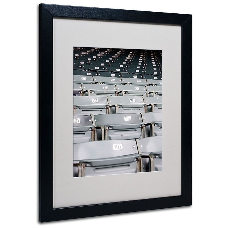 Trademark Fine Art 'Wrigley Chicago' 16" x 20" Black Frame Art image 1