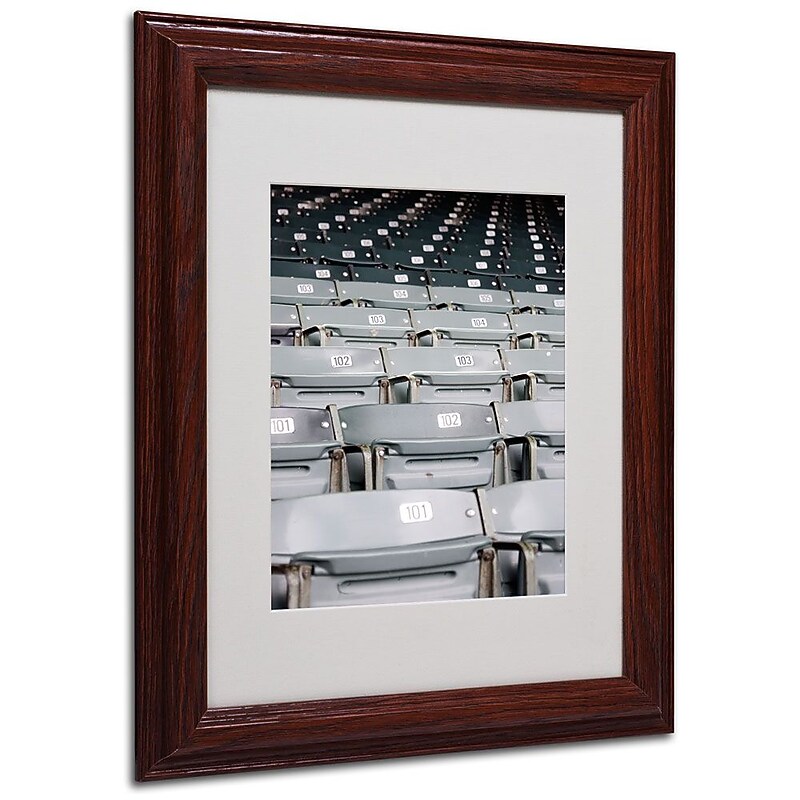 Trademark Fine Art 'Wrigley Chicago' 11" x 14" Wood Frame Art image 1