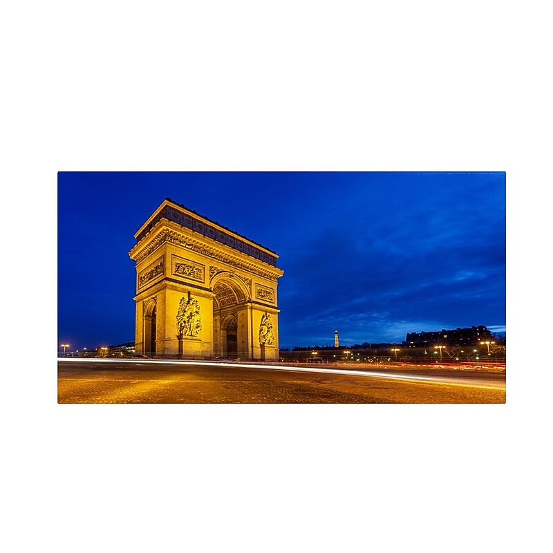 Trademark Fine Art 'Arc de Triomphe' 10" x 19" Canvas Art image 1