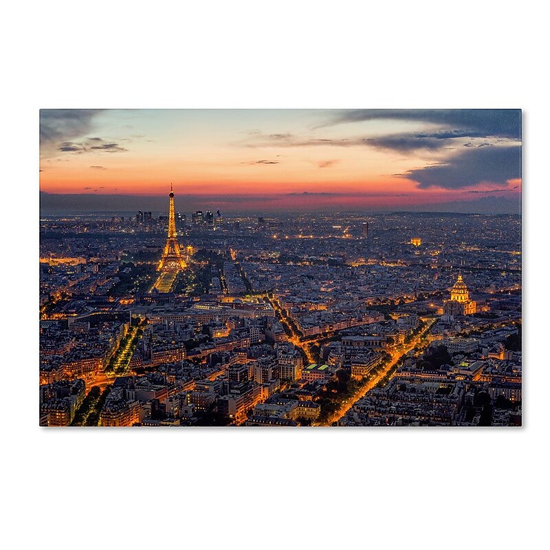 Trademark Fine Art 12" x 19" Wooden Frame The Roofs of Paris image 1