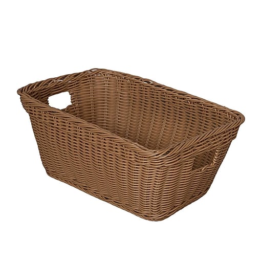 Wood Designs™ Plastic Woven Wicker Baskets, Natural Tan at