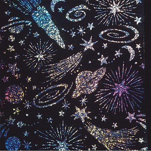 Melissa & Doug® 8 1/2" x 11" Holographic Sparkle SoftScratch Glitter