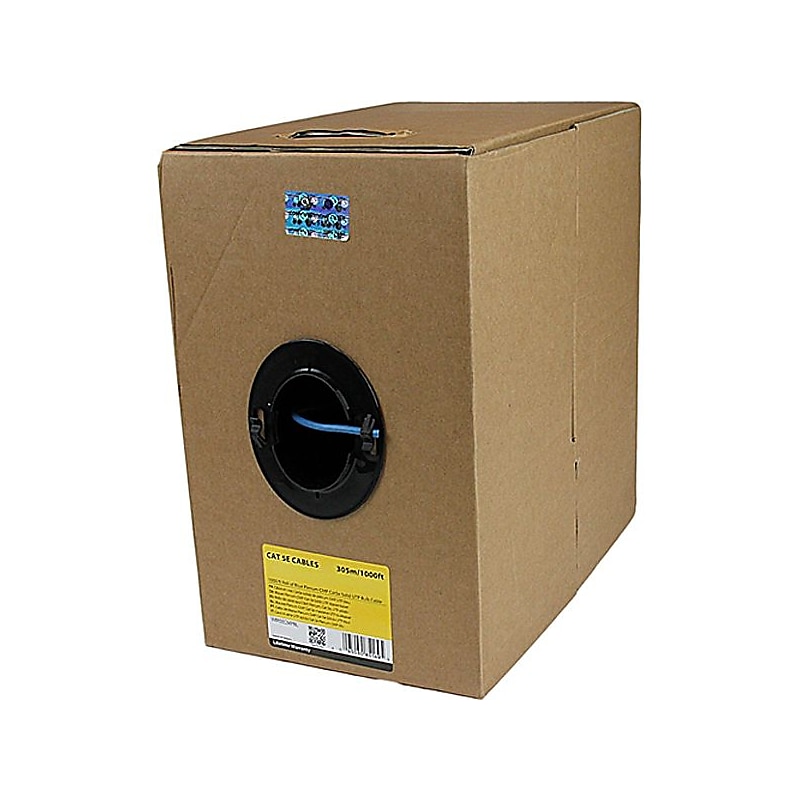 StarTech 1000' Bare Wire CMP Plenum Cat5e Solid UTP Bulk Cable, Blue image 1