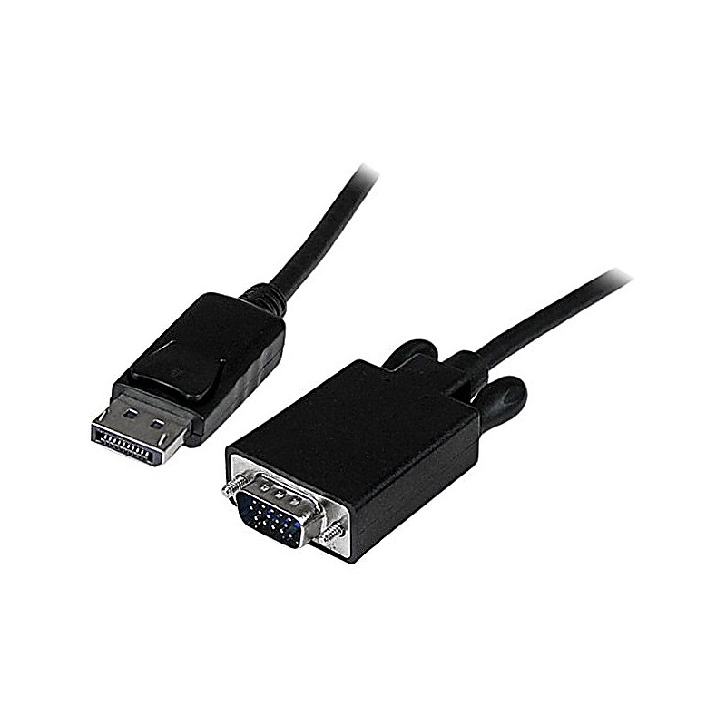 StarTech 3' DisplayPort to VGA Adapter Converter Cable, Black image 1