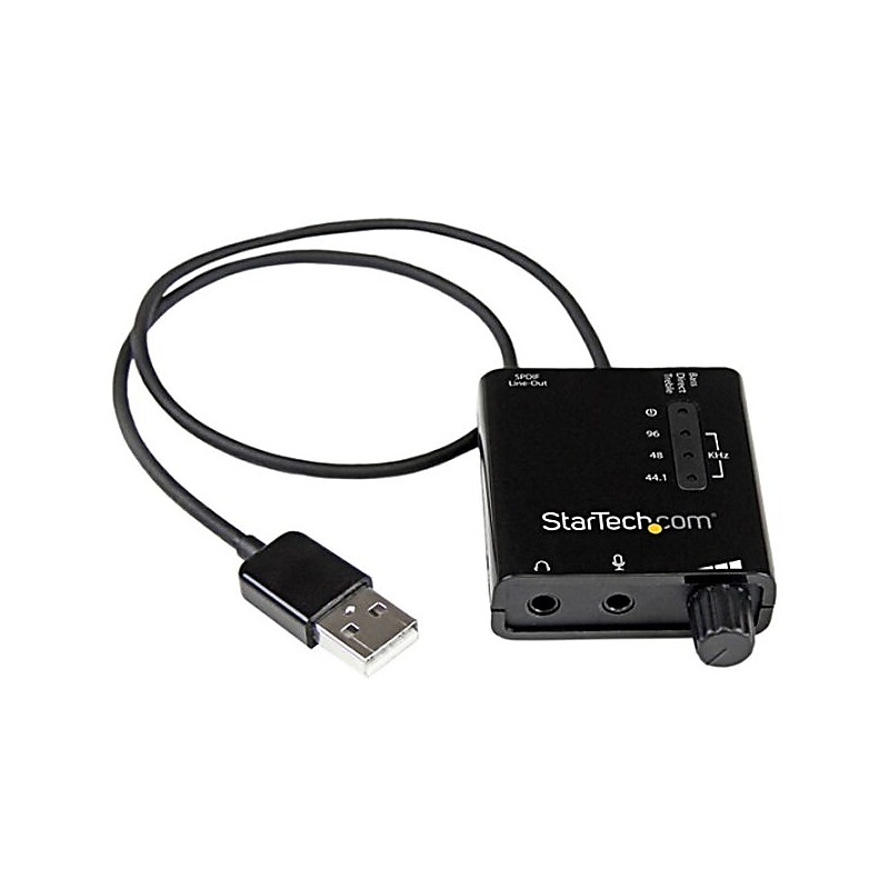 StarTech USB Stereo Audio Adapter External Sound Card With SPDIF Digital Audio (ICUSBAUDIO2D) image 1