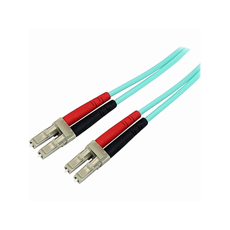 StarTech 9.84' LC/LC OM3 Multimode Duplex LSZH Fiber Optic Patch Cable, Aqua image 1