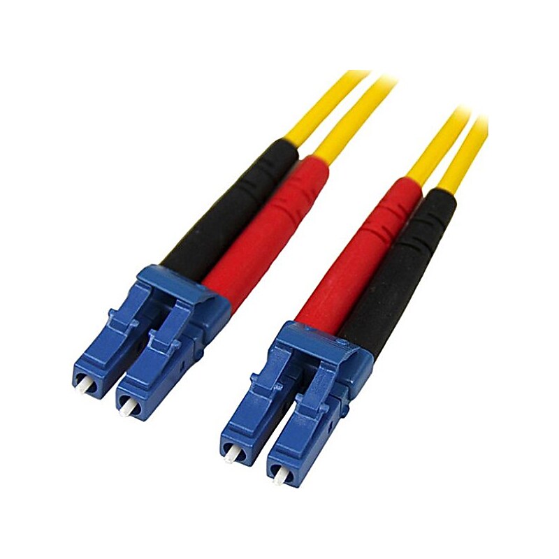 StarTech 3.28' LC/LC OS1 Singlemode Duplex Fiber Optic Patch Cable, Yellow image 1