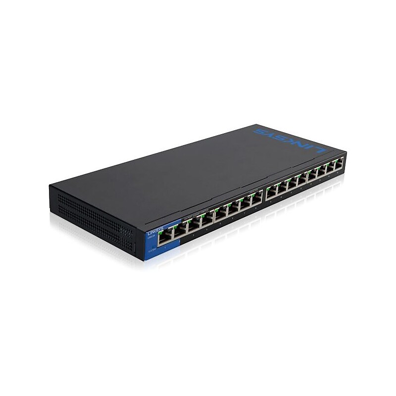 Linksys 16-Port Gigabit Ethernet Unmanaged Switch, 10/100/1000 Mbps (LGS116) image 1
