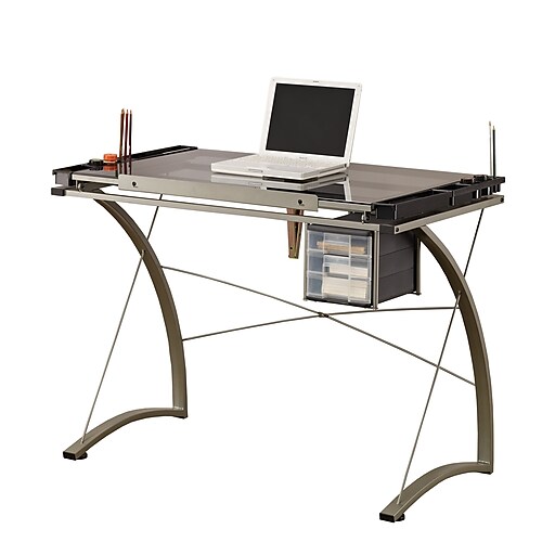 Coaster 41 Lx23 75 D Rectangular Drafting Table Gray 800986