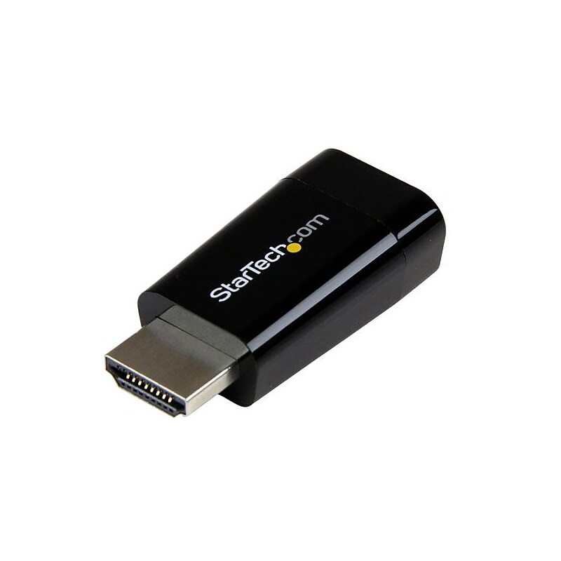 StarTech Compact HDMI Male to VGA Female Adapter Converter, Black (HD2VGAMICRO) image 1
