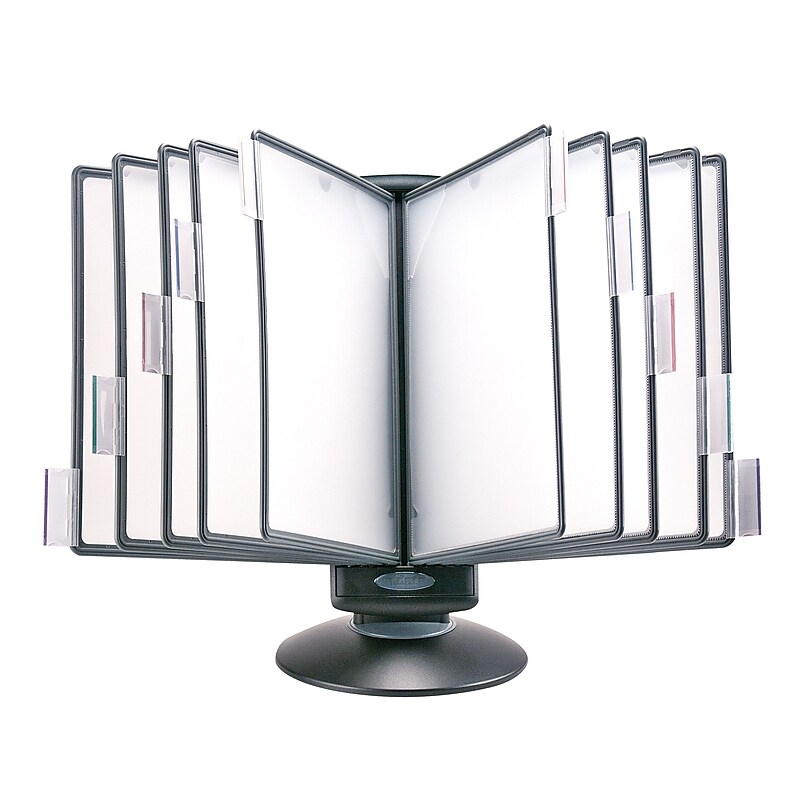 Aidata® 2 Motion Rotary Reference Organizer Display With 10 Display Panels image 1
