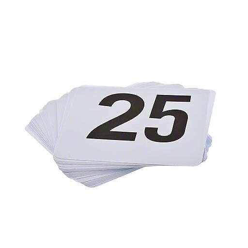 Update International Plastic Table Numbers, 1-25 at Staples