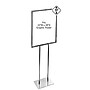 Azar Easel Holder, 60" x 22", Wall Mounted, Silver Metal (300702)~#|#~m000434046_sc7