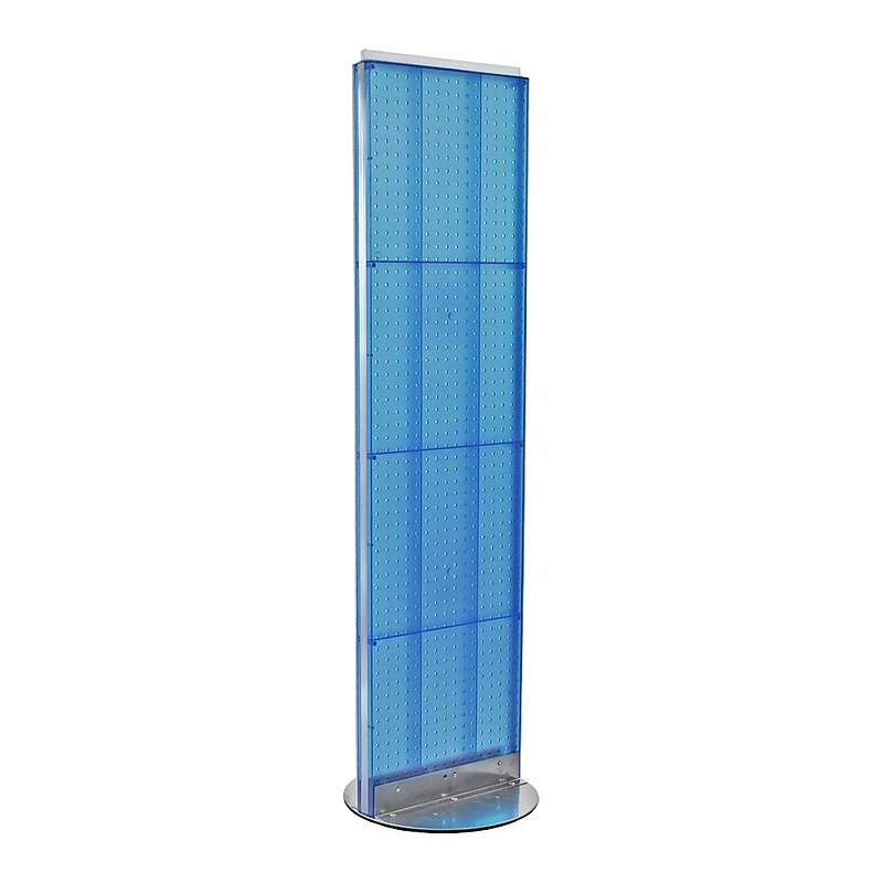 Azar Displays 16" x 60" Pegboard Freestanding Floor Display Blue image 1