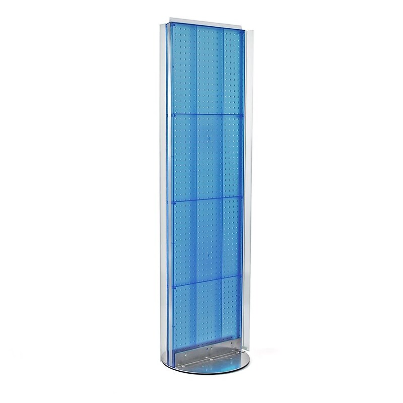 Azar Displays 16" x 60" Pegboard Floor Stand Blue image 1
