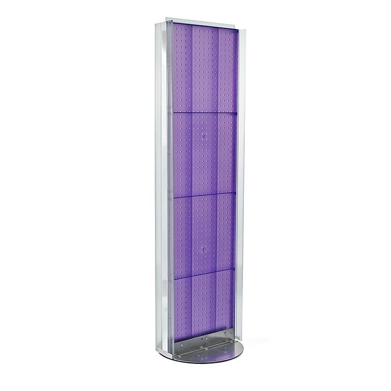 Azar Displays 16" x 60" Pegboard Floor Stand Purple image 1