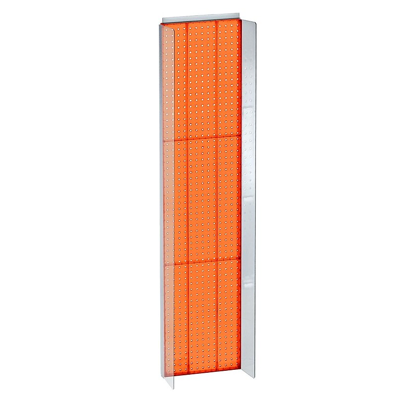 Azar Displays 14" x 60" Pegboard Powerwing Display Orange image 1