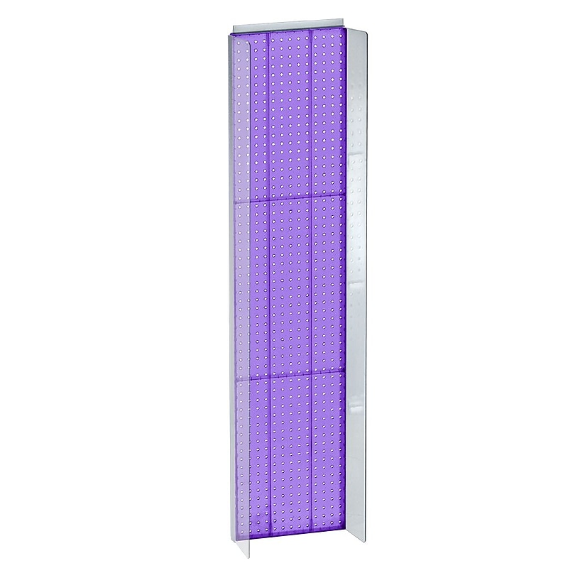 Azar Displays 14" x 60" Pegboard Powerwing Display Purple image 1