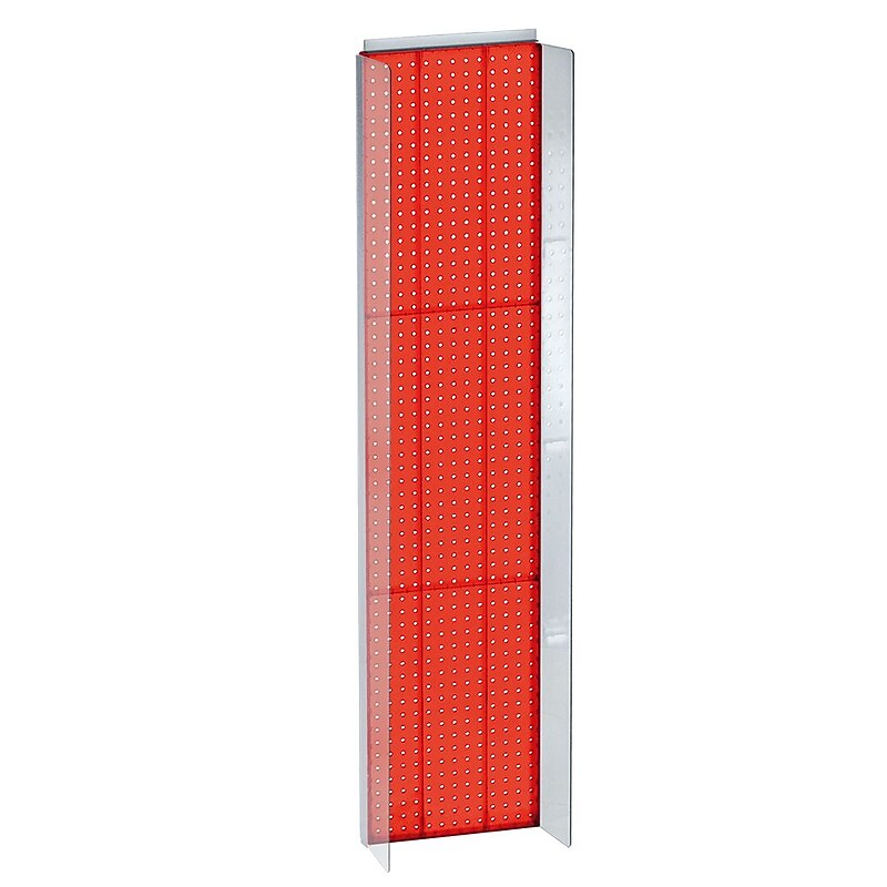 Azar Displays 14" x 60" Pegboard Powerwing Display Red image 1