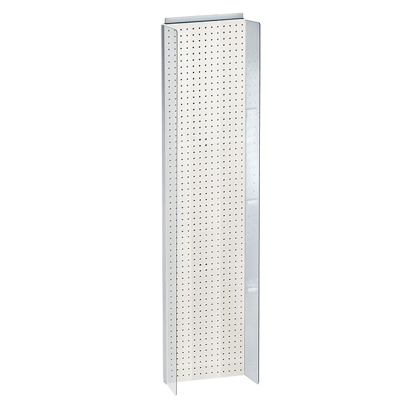 Azar Displays 14" x 60" Pegboard Powerwing Display, White (700354-WHT) image 1
