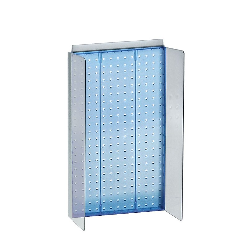 Azar Displays 13.5" x 22" Pegboard Powerwing Display Blue image 1