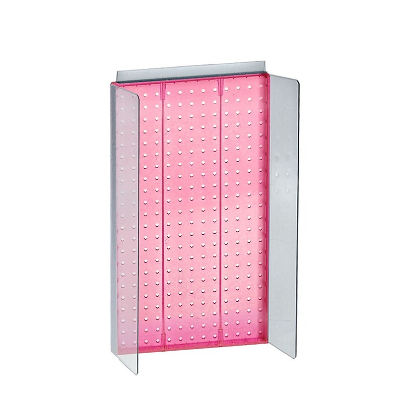 Azar Displays 13.5" x 22" Pegboard Powerwing Display, Pink (700355-PNK) image 1