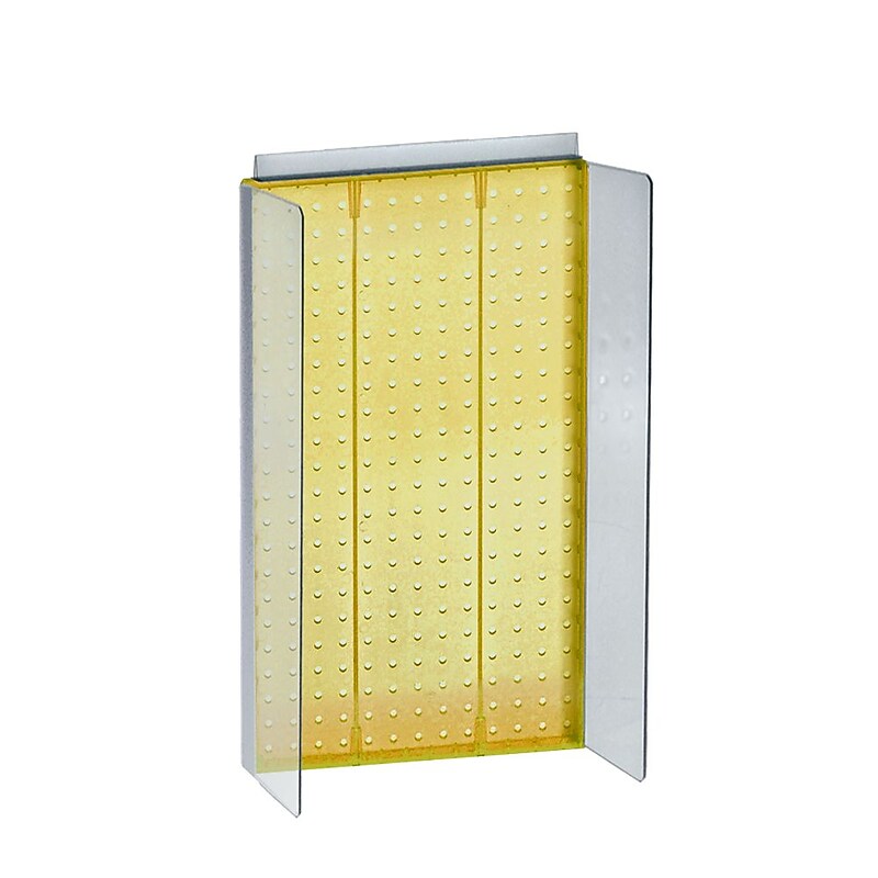 Azar Displays 13.5" x 22" Pegboard Powerwing Display Yellow image 1