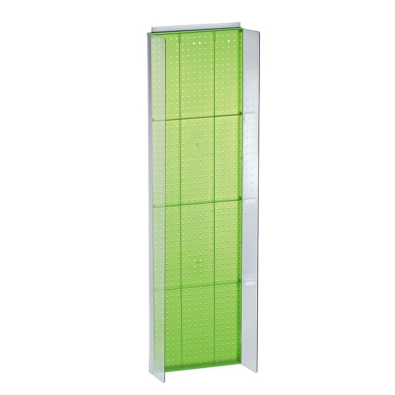 Azar Displays 16.75" x 60" Pegboard Powerwing Display Green image 1
