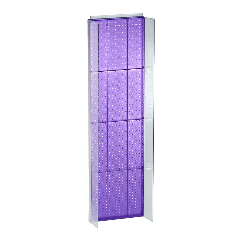 Azar Displays 16.75" x 60" Pegboard Powerwing Display Purple image 1