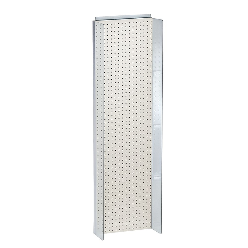 Azar Displays 16.75" x 60" Pegboard Powerwing Display White image 1
