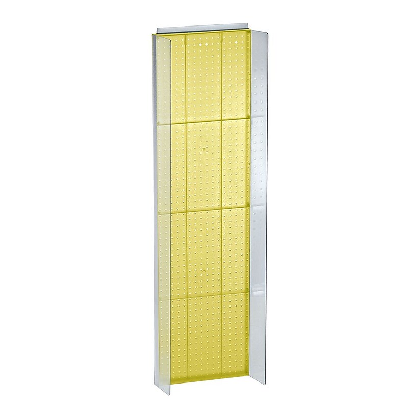 Azar Displays 16.75" x 60" Pegboard Powerwing Display Yellow image 1