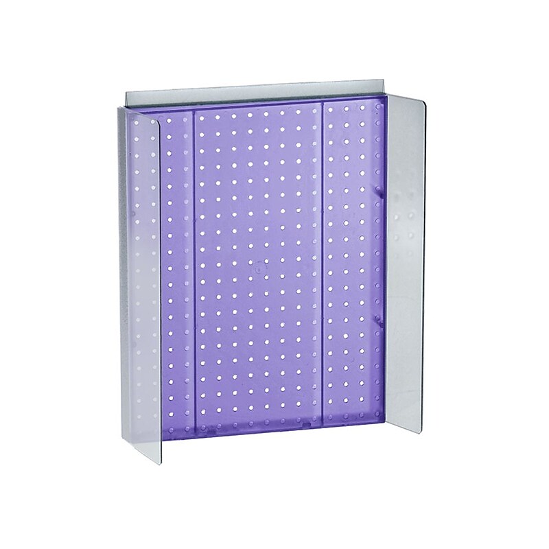 Azar Displays 16" x 20.25" Pegboard Powerwing Display Purple image 1