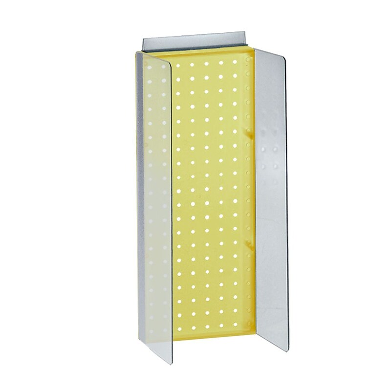 Azar Displays 8" x 20.62" Pegboard Powerwing Display Yellow image 1