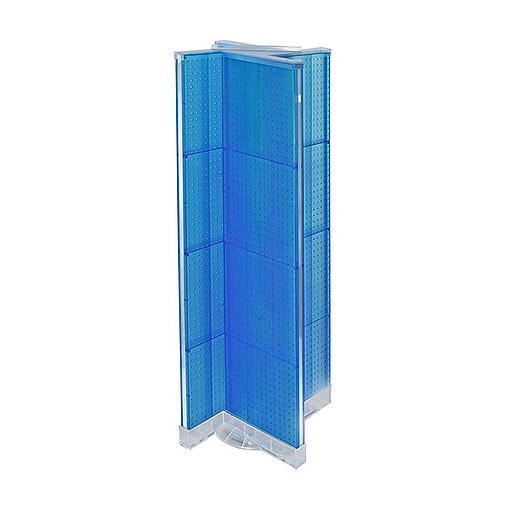 Azar Displays 16" x 60" Pegboard Floor Display Blue Staples