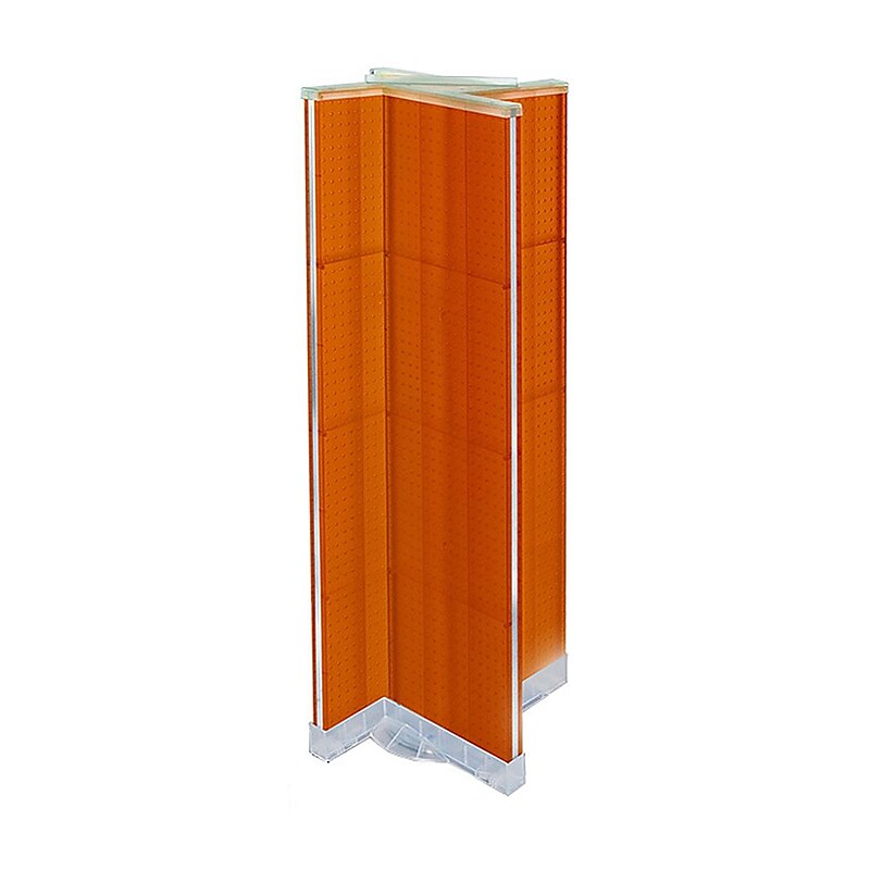 Azar Displays 16" x 60" Pegboard Floor Display Orange image 1