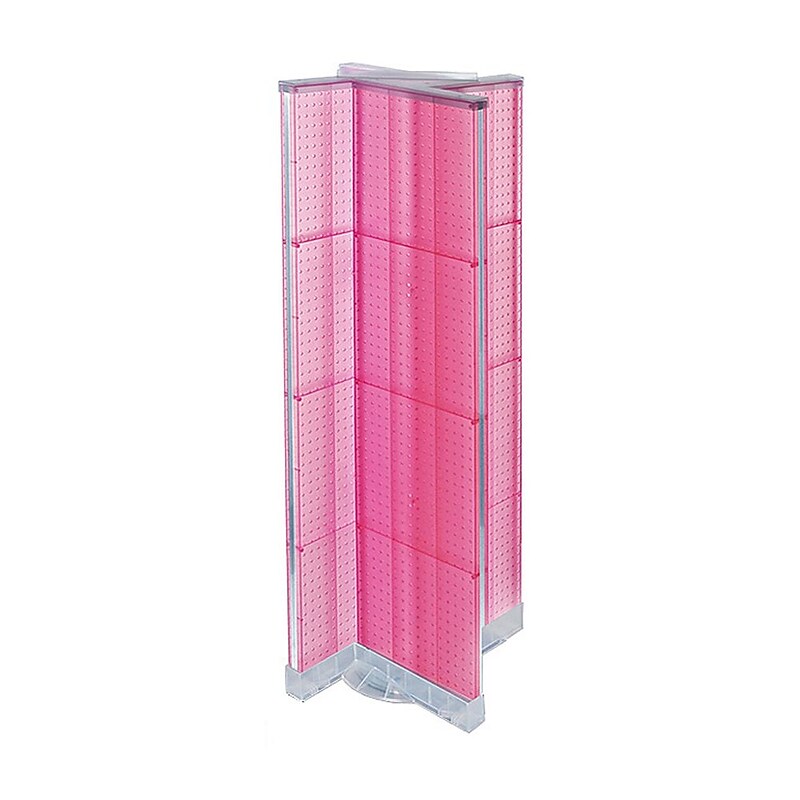 Azar Displays 16" x 60" Pegboard Floor Display Pink image 1